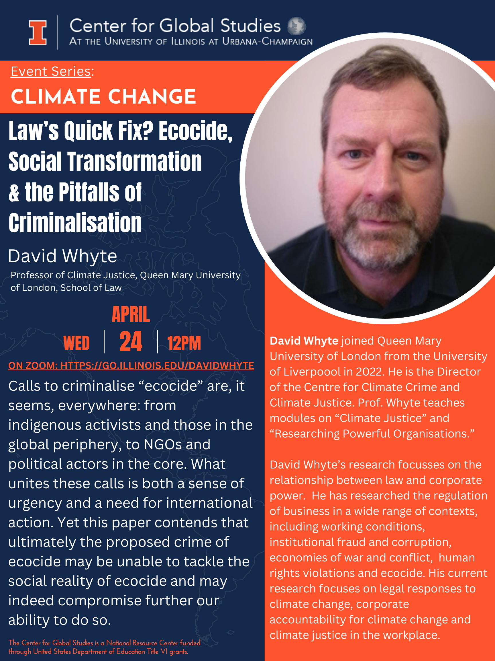 Webinar Recording: David Whyte, "Law's Quick Fix? Ecocide, Social ...